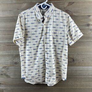 American Eagle Outfitters Mens Shirt Short Sleeve Button Up Arrow Print Large